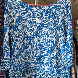 Lilly Pulitzer Boatneck Long Sleeve Top -  M